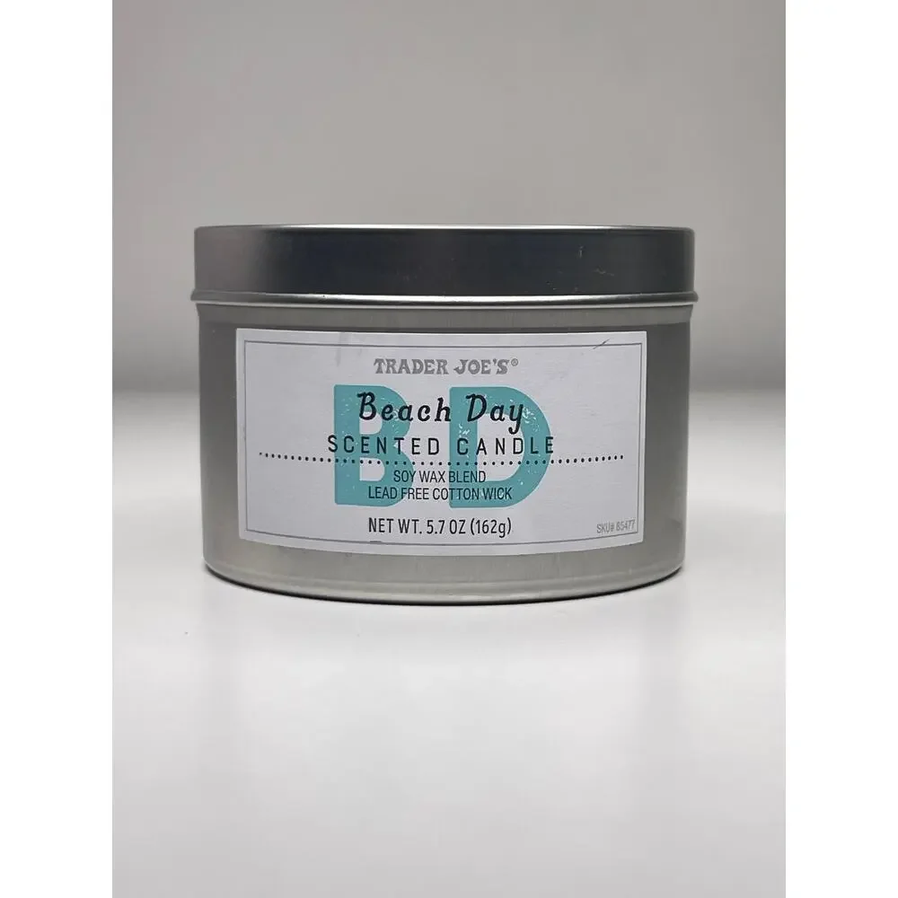Set of 3 Trader Joe’s Beach Day Summer Scented Candle — Soy Wax, 20 Hours, 5.7oz